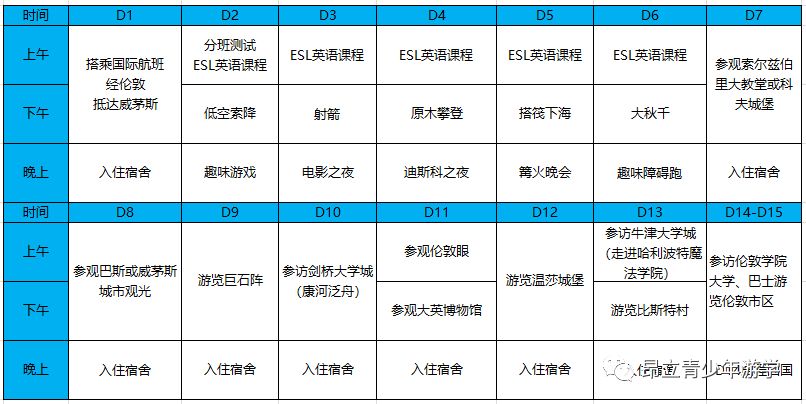 昂立游学2019年暑假英国国际运动夏令营招募方案4